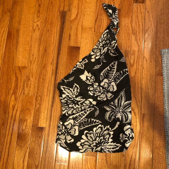 Isabel Marant Black and White One shoulder Knot Tank sz 36 - Picture 2 of 4